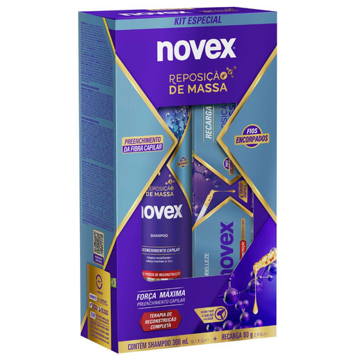 Novex Mass Replacement Shampoo & Refill Kit – front view – Buy now at MKPBR.COM – Worldwide Shipping