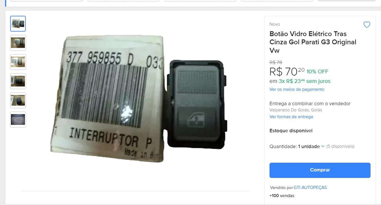 个人客户 | 从巴西购买 - 汽车零件 - 11 件 (DDP)