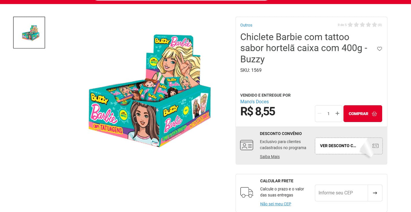 Personal Shopper | Comprar desde Brasil - Cajas de chicles - 15 unidades (DDP)