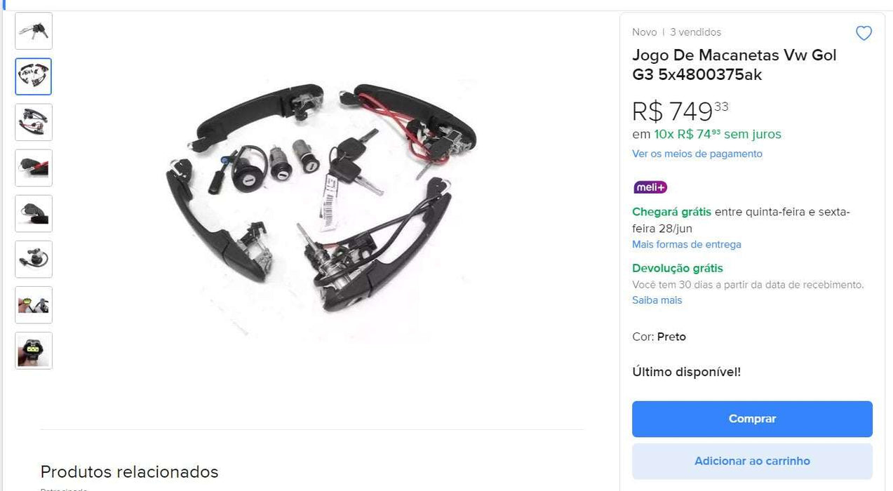 Personal Shopper | Buy from Brazil -CAR PARTS - 11 items (DDP)