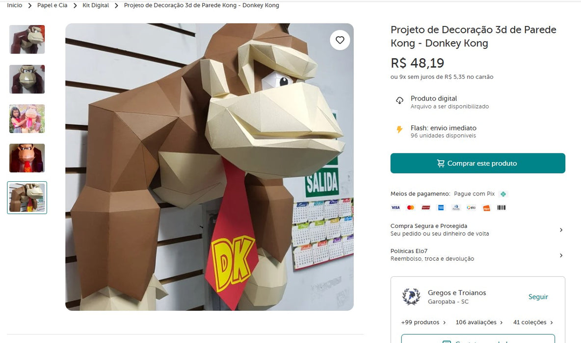 Personal Shopper | Buy from Brazil -3D decoration patterns - 13 Digital Files