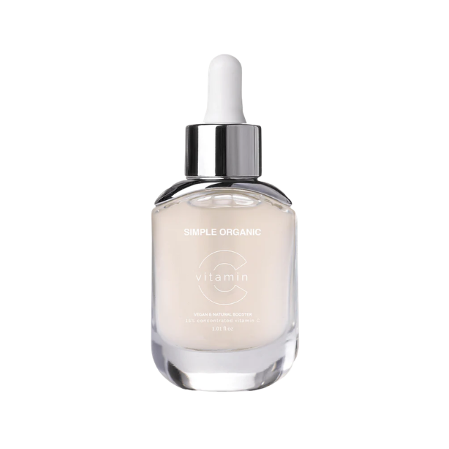 Simple Organic Vitamin C Serum 1 oz (30 ml) – Brightening, Antioxidant Defense & Tone Uniformity