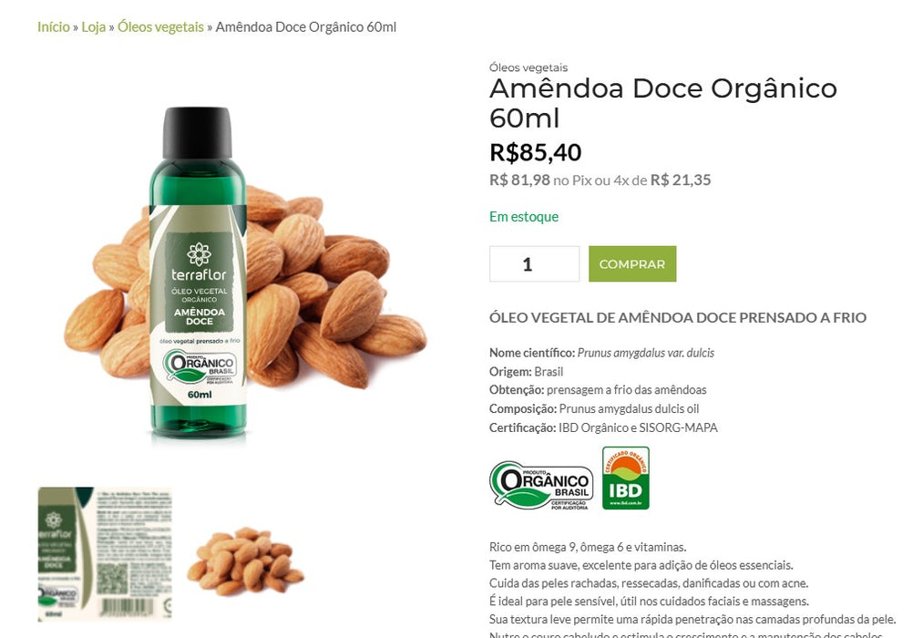 Personal Shopper | Buy from Brazil -	 Óleo de Massagem TERRA-FLOR - 13 items - DDP