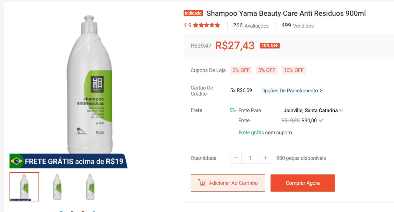 Personal Shopper | Compra desde Brasil - Champús para el cuidado del cabello - 28 ARTÍCULOS (DDP)