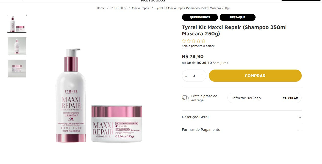 Personal Shopper | Buy from Brazil - Hair Care | Tyrrel - 13 ITEMS (DDP)