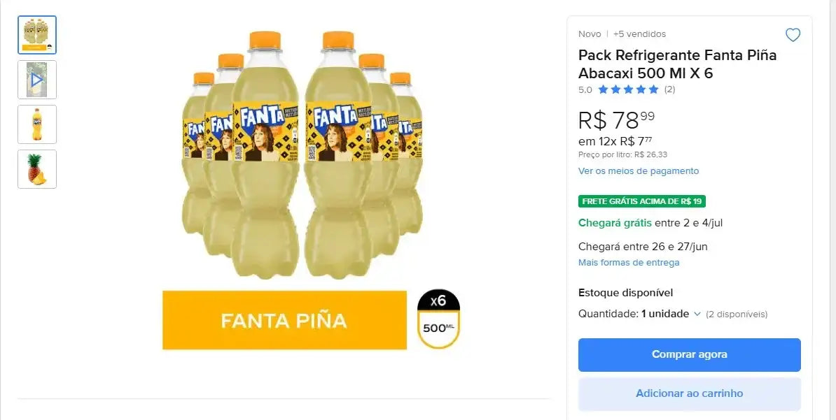 مشتري شخصي | اشترِ من البرازيل - علب فانتا - 2 مجموعات (DDP)