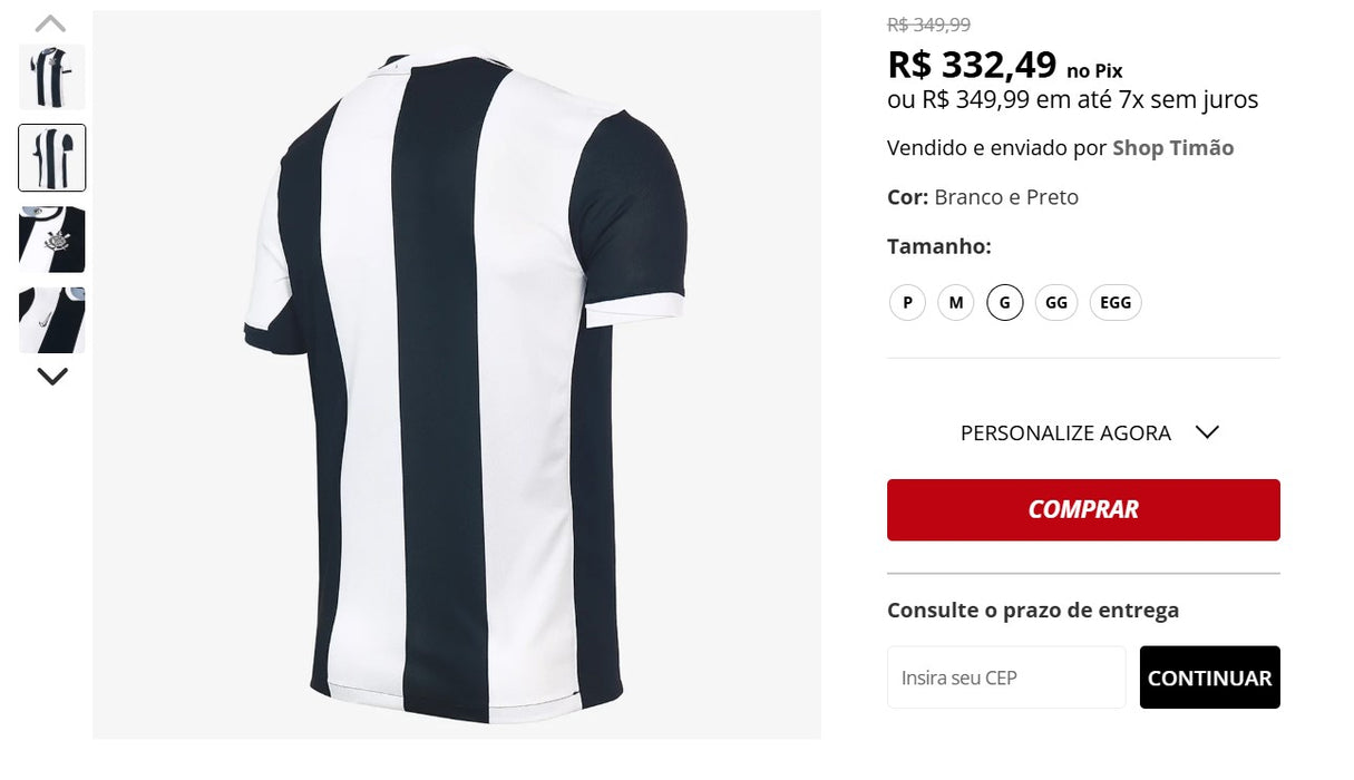 Personal Shopper | Acheter du Brésil - Camisas Futebol - 3 articles (DDP)