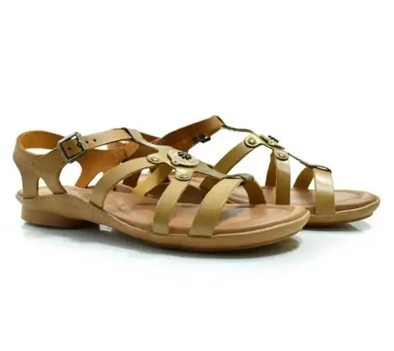 Personal Shopper | Koupit z Brazílie - Sandália Em Couro Feminina New Face 37329 - Bege- 1 pár (DDP)