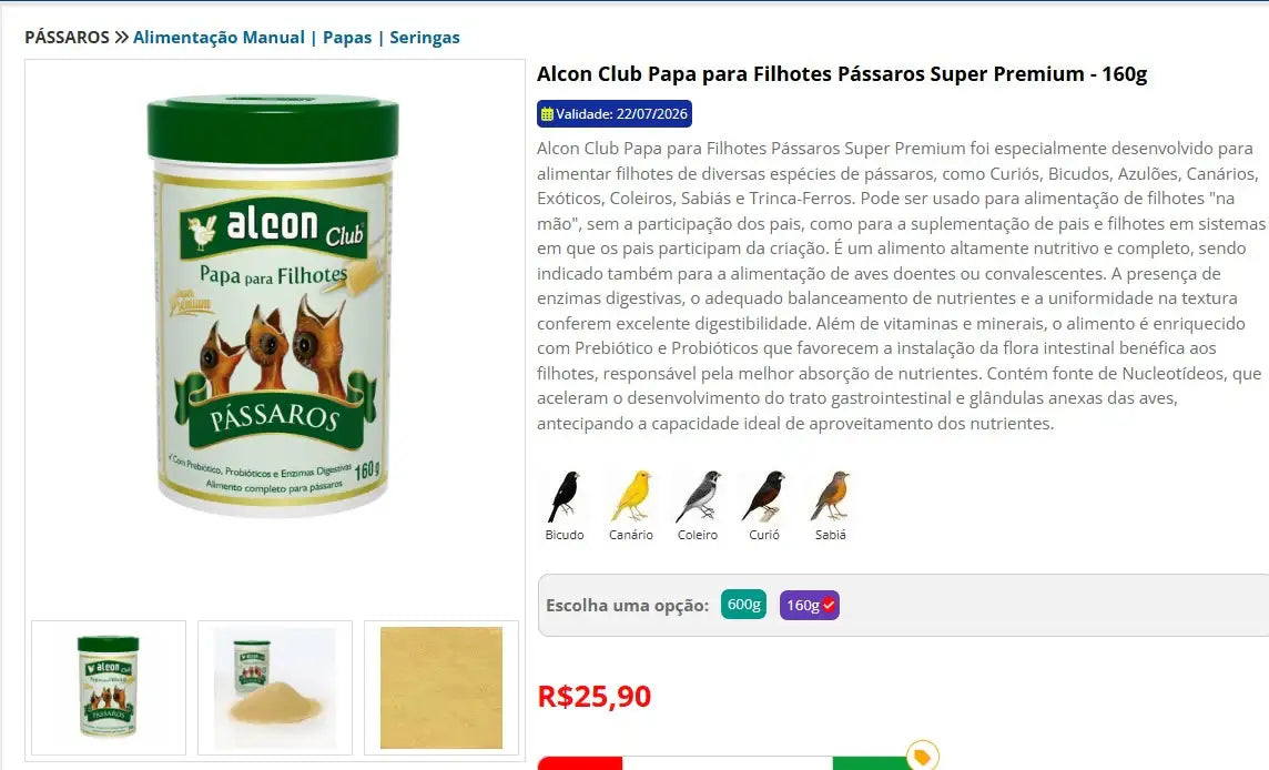 Personal Shopper | Acheter du Brésil - Bird Supliers - 8 articles - (DDP)