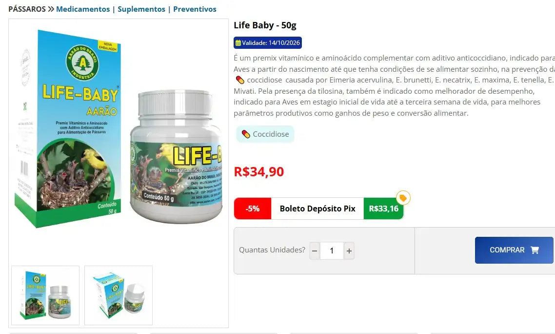 Personal Shopper | Acheter du Brésil - Bird Supliers - 8 articles - (DDP)