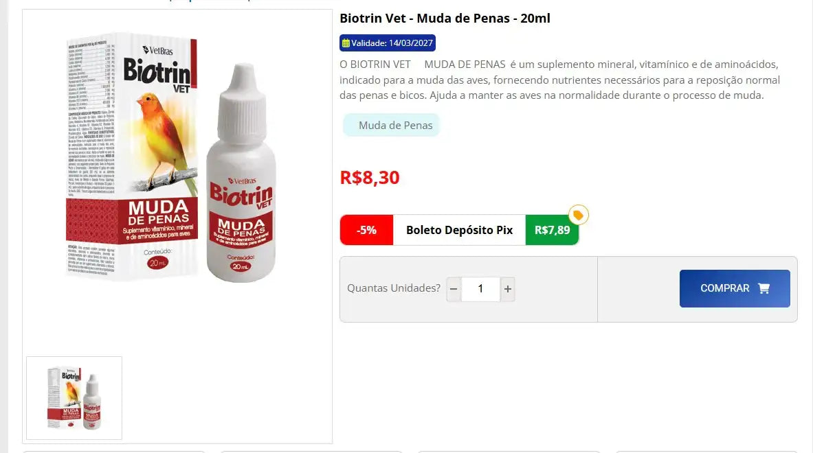 Personal Shopper | Acheter du Brésil - Bird Supliers - 8 articles - (DDP)