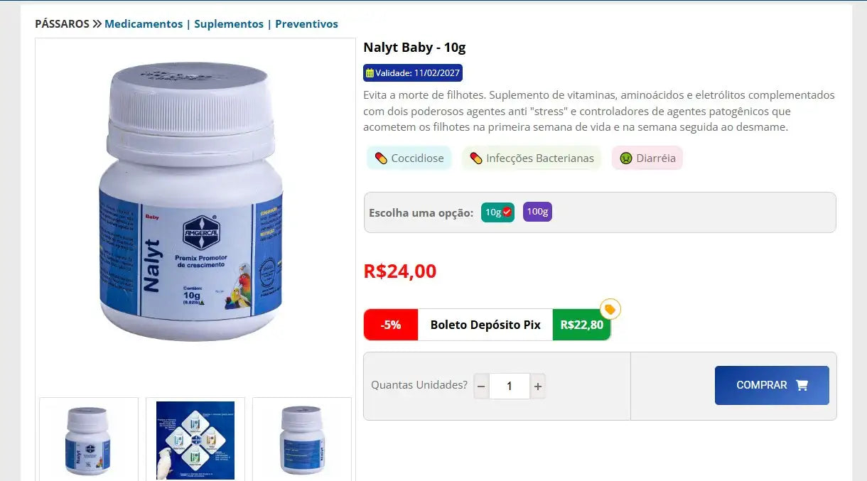 Personal Shopper | Acheter du Brésil - Bird Supliers - 8 articles - (DDP)