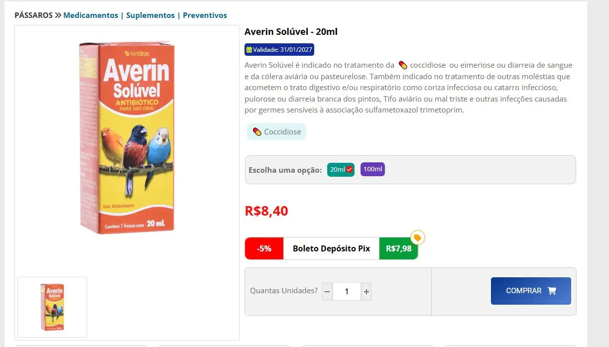 Personal Shopper | Acheter du Brésil - Bird Supliers - 8 articles - (DDP)