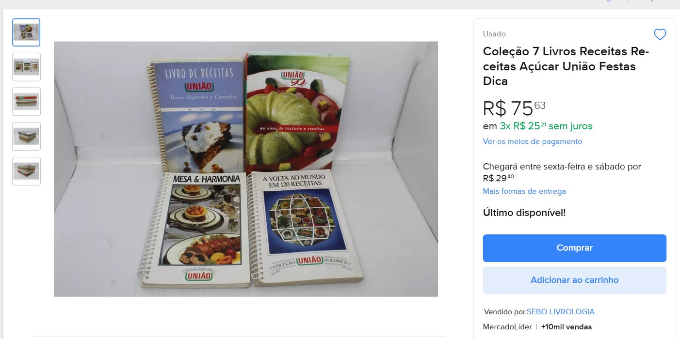 Personal Shopper | Compre do Brasil - Coleção de livros de receitas - 12 itens - DDP