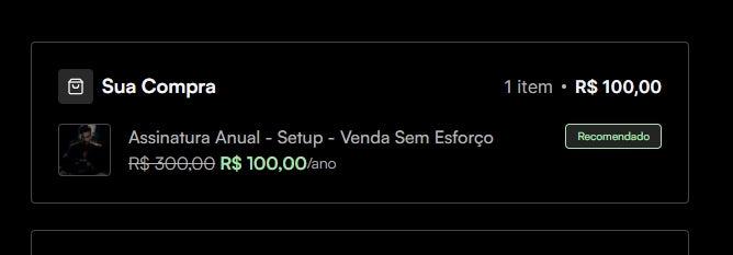 Comprador pessoal | Buy from Brazil - Assinatura Anual - Setup - Venda Sem Esforço - 1 item  DIGITAL