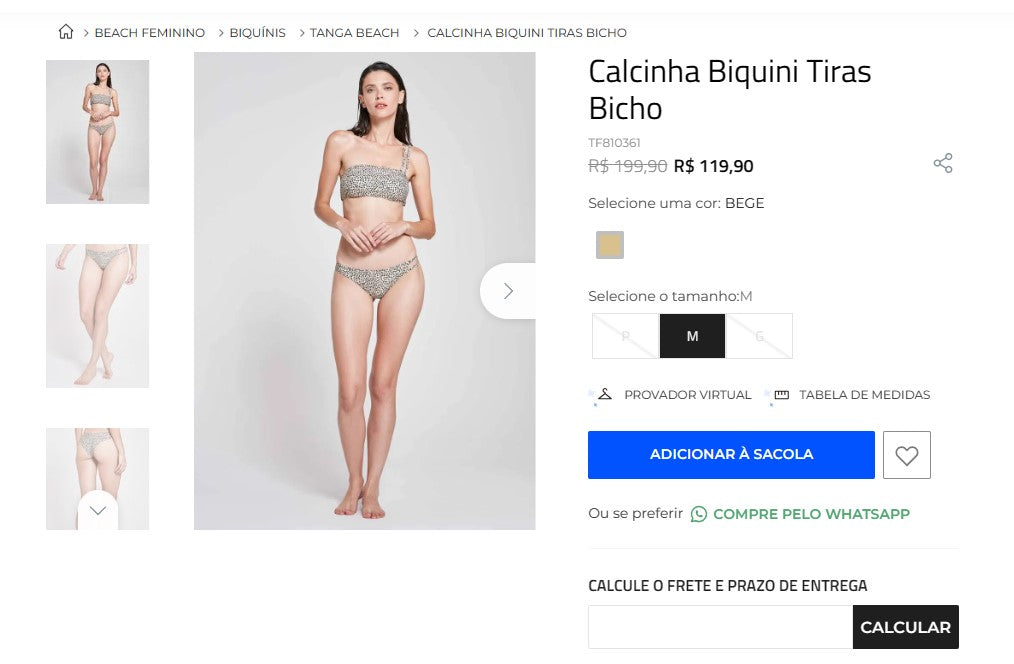 Comprador pessoal | Compre do Brasil -Biquinis -3 itens (DDP)