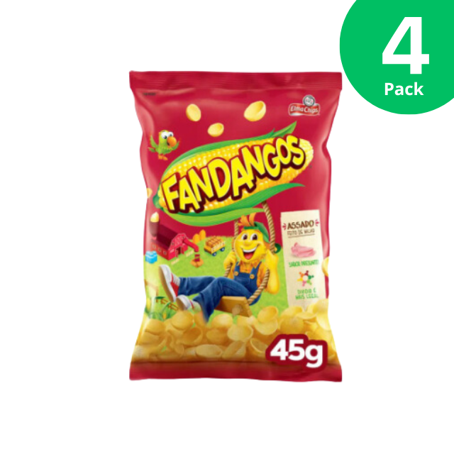 4 confezioni Elma Chips Fandangos Snack di mais al gusto prosciutto - Confezione da 4 x 45 g (1,6 once)