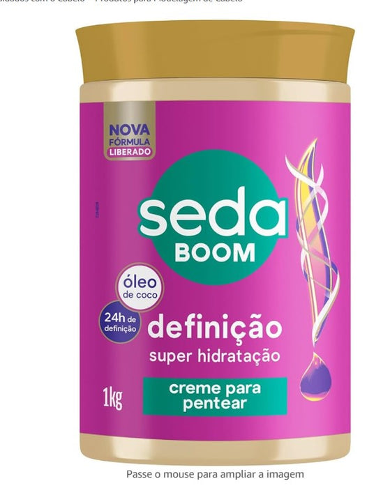 Personal Shopper | Comprar desde Brasil -Seda Creme Para Pentear Boom Definição Pote 1Kg - 2 unidades (DDP)