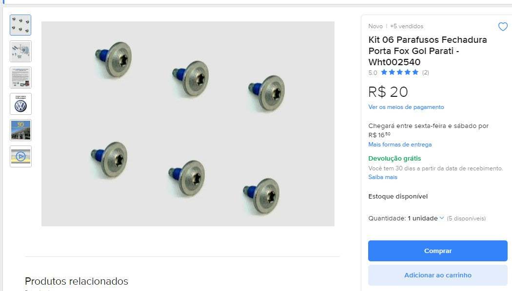 Personal Shopper | Buy from Brazil -CAR PARTS - 12 items (DDP)