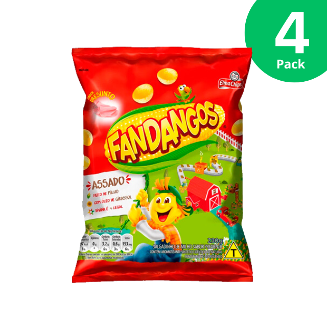 4er-Pack Elma Chips Fandangos Maissnacks mit Schinkengeschmack – 4 x 230 g (8,1 oz) Packung