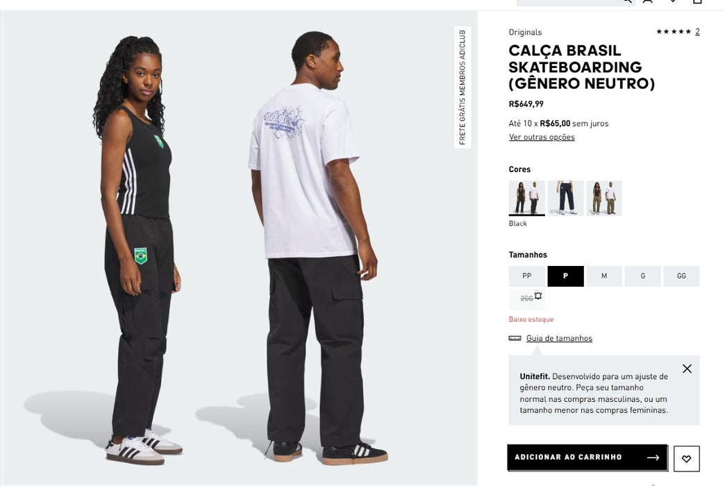 Comprador personal | Comprar desde Brasil -Calça Brasil Skateboarding- 2 artículos - DDP