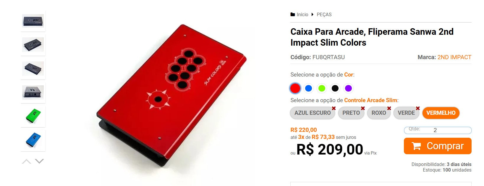 Comprador personal | Comprar desde Brasil -MICRO ÓPTICA NEGATIVA + SENSOR OPTICO FASTON - 180 artículos (DDP)