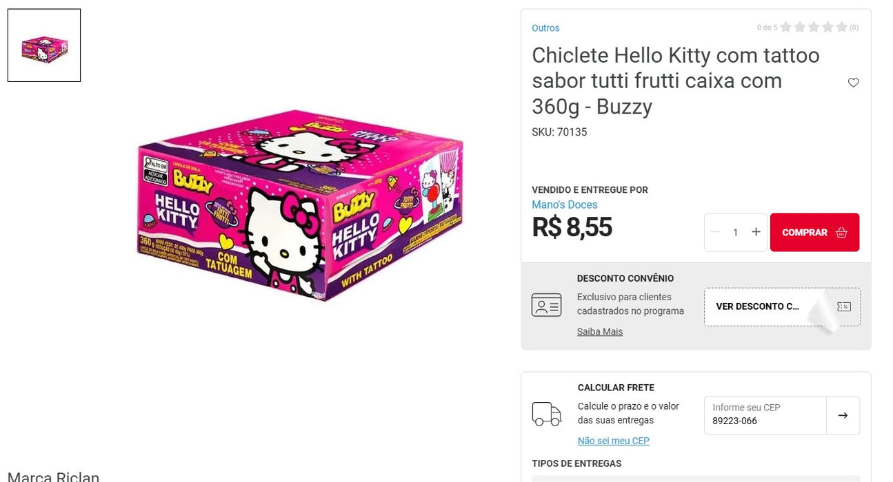 Personal Shopper | Comprar desde Brasil - Cajas de chicles - 15 unidades (DDP)