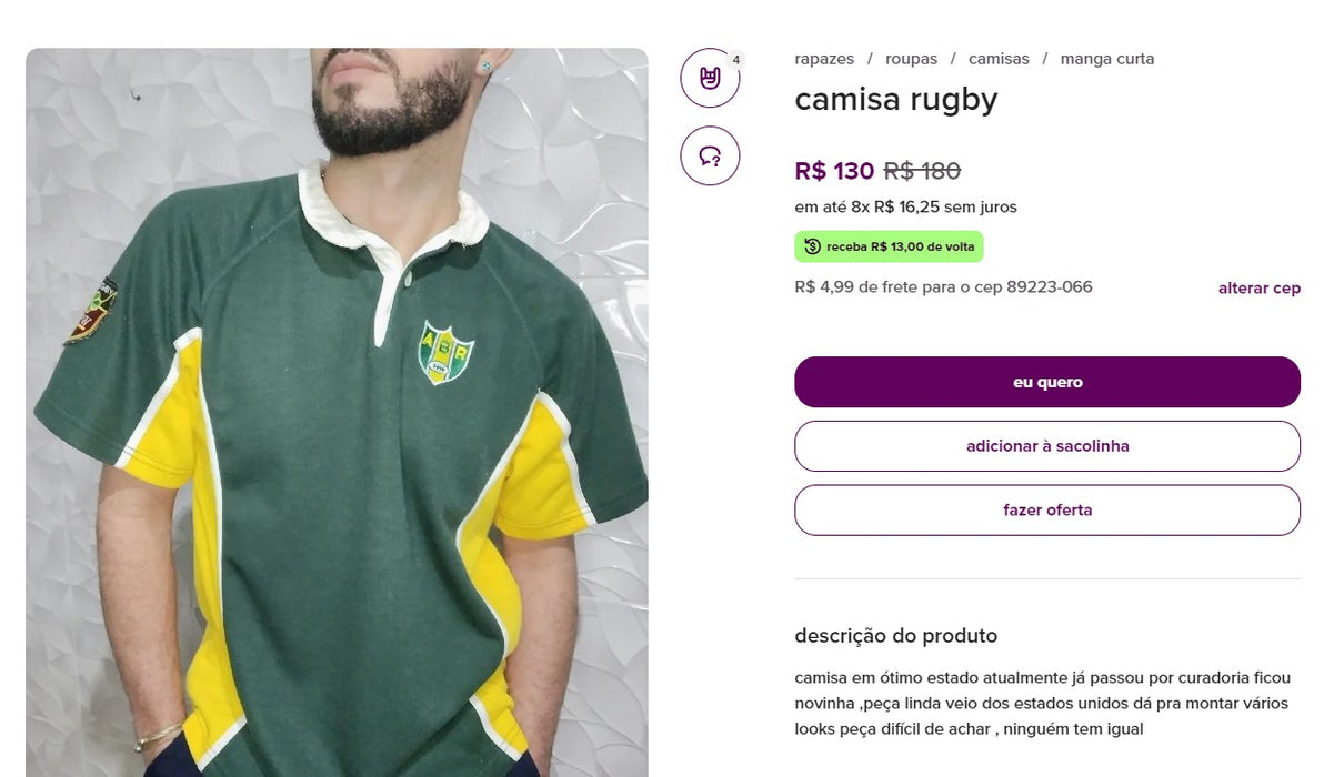 Personal Shopper | Compre do Brasil -Camisas de Rugby -2 itens- DDP