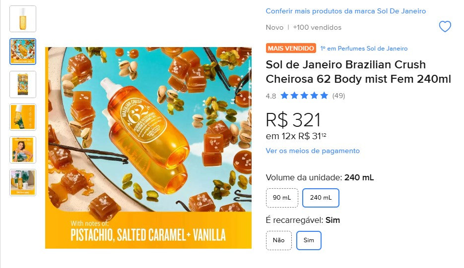 Personal Shopper | Kupuj z Brazylii -Sol de Janeiro Bodycreams - 2 jednostki (DDP)