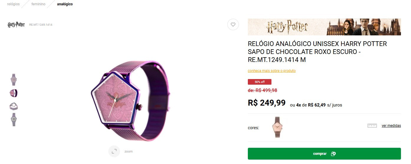 Personal Shopper | Comprar desde Brasil - Relojes Harry Potter ChiliB Pulse - 4 artículos - DDP