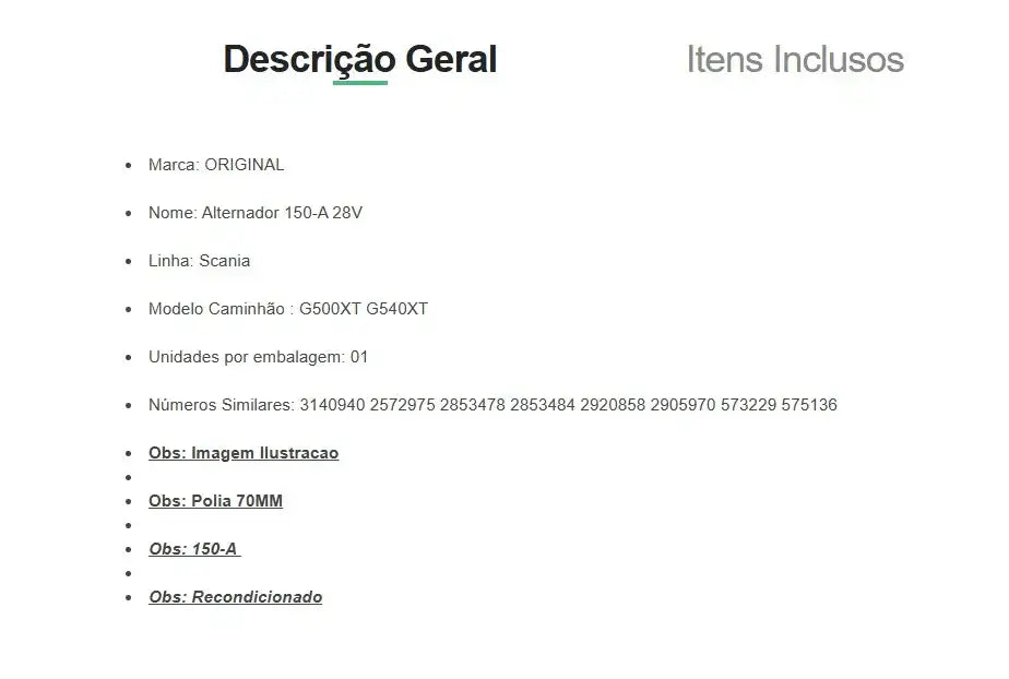 Personal Shopper | اشترِ من البرازيل - 3140940 المولد 150-A 28V (DDP)