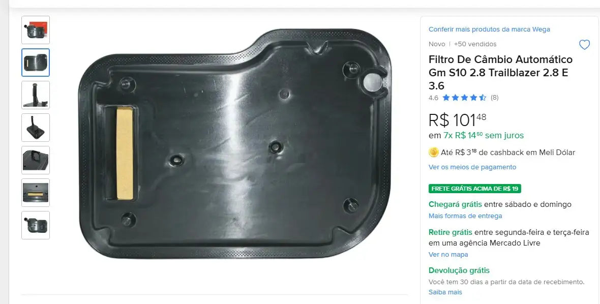 Personal Shopper | Acheter du Brésil - Filtre de Changement Automatique Gm S10 2.8 Trailblazer 2.8 et 3.6 - 4 article (DDP)