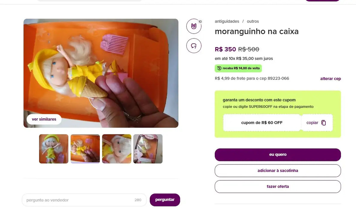 Personal Shopper | Comprar desde Brasil -moranguinho na caixa 1 UNIT -(DDP)