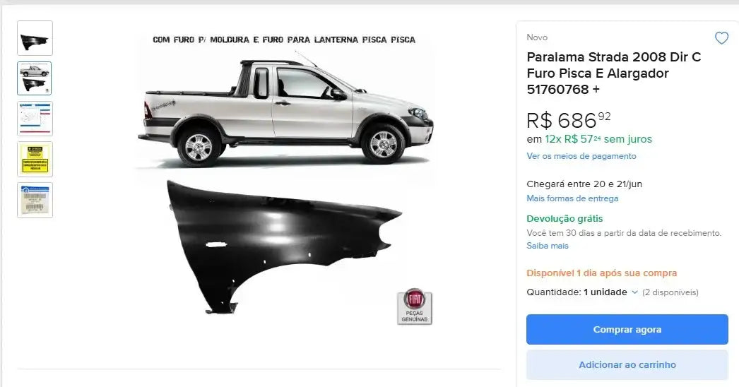 Persönlicher Einkäufer | Kaufen aus Brasilien - Autoteile - Deutschland - 3 Artikel (DDP)