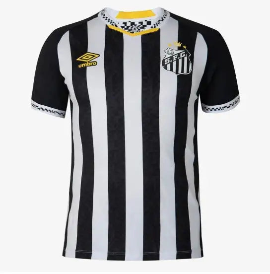 Personal Shopper | Kaufen aus Brasilien - Camisa Santos II 25/26 Neymar N° 10 Spieler Umbro Herren - Schwarz+Weiß - 1 Einheit (DDP)