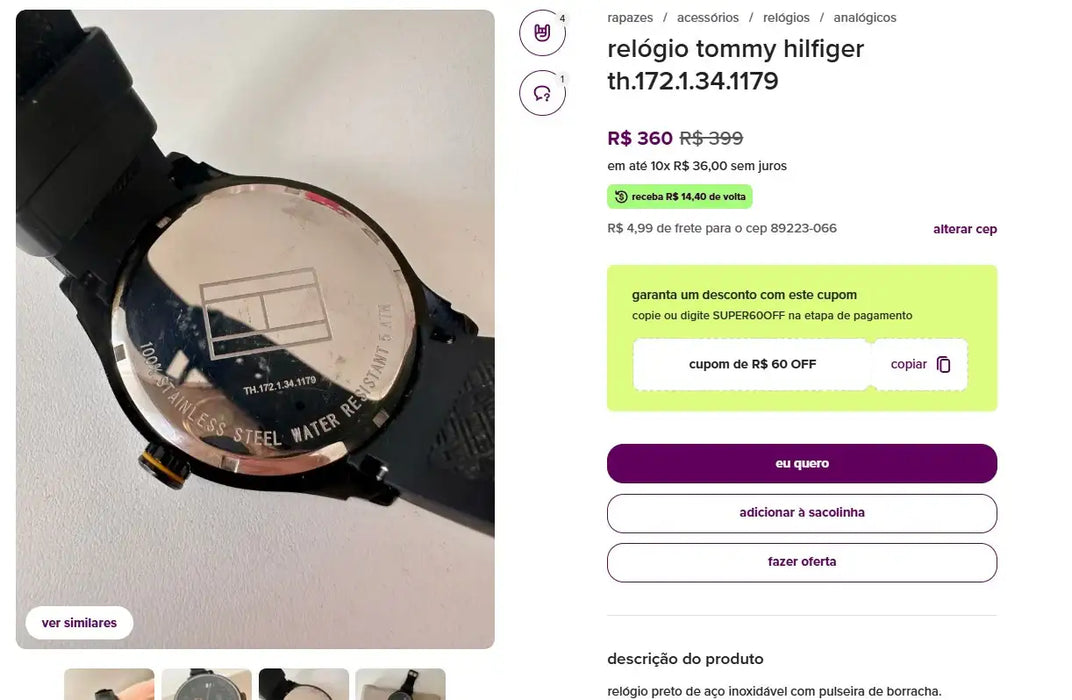 Personal Shopper | Kaufen aus Brasilien - relógio tommy hilfiger th.172.1.34.1179 -(DDP)