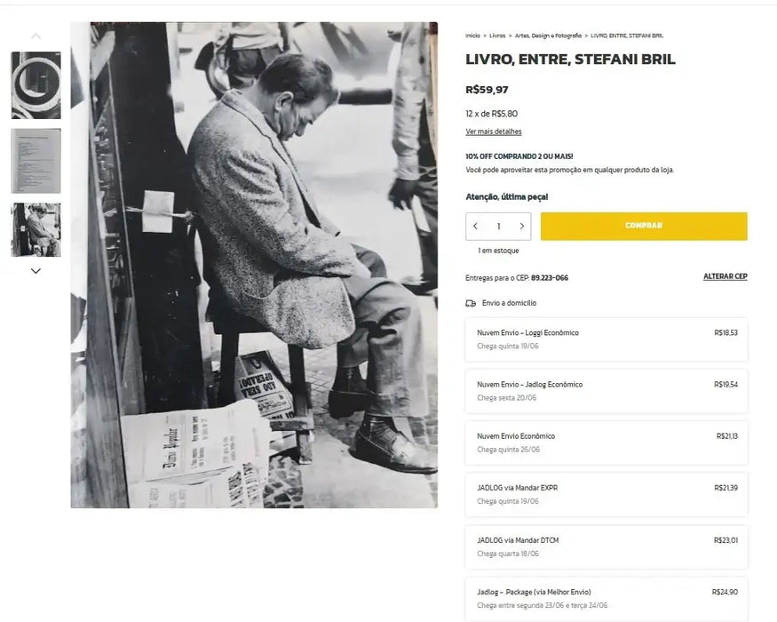 Personal shopper | Buy from Brazil  -LIVRO, ENTRE, STEFANI BRIL  - 1 items (DDP)