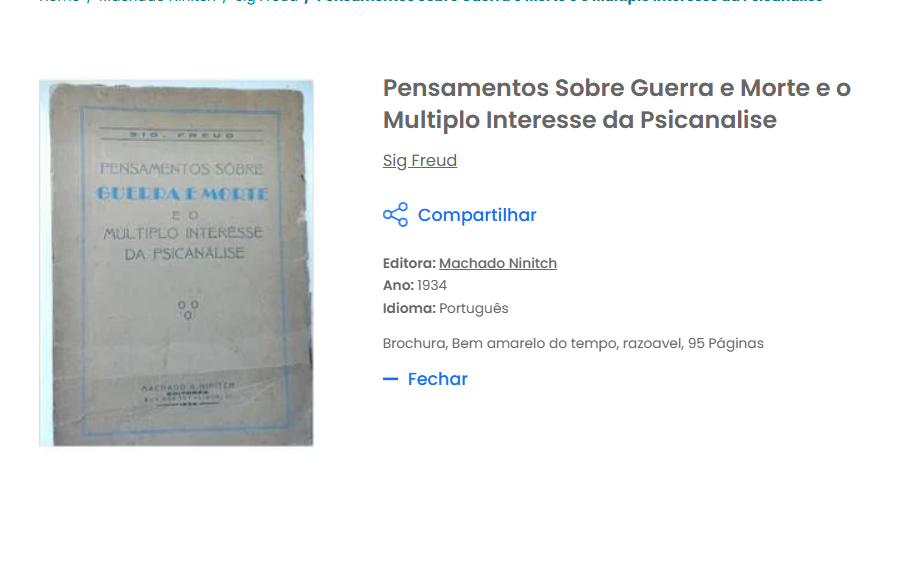 Personal Shopper | Buy from Brazil - Psychoanalysis books - 5 ITEMS (DDP)