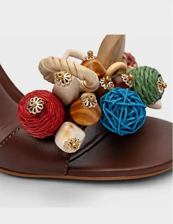 Personal Shopper | Buy from Brazil - Sandália Artistic Lace Up Salto Fino Couro Marrom Brunette - 1 pairs - (DDP)