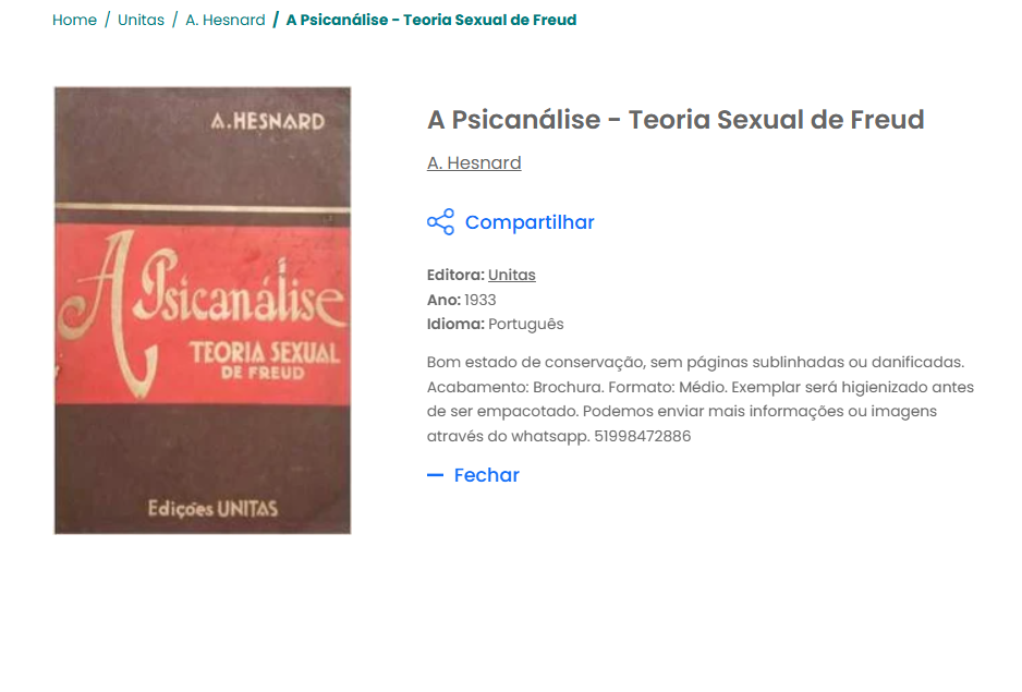 Personal Shopper | Buy from Brazil - Psychoanalysis books - 5 ITEMS (DDP)