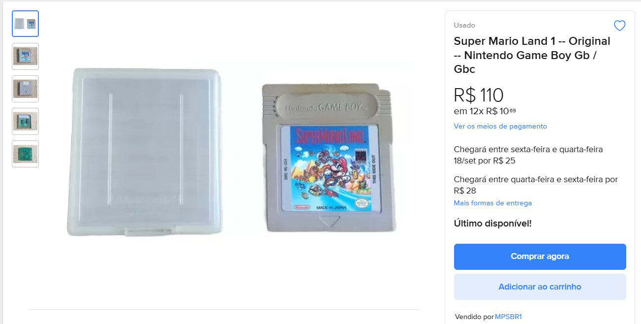 Personal Shopper | Compra desde Brasil - Colección GameBoy - 5 piezas - DDP