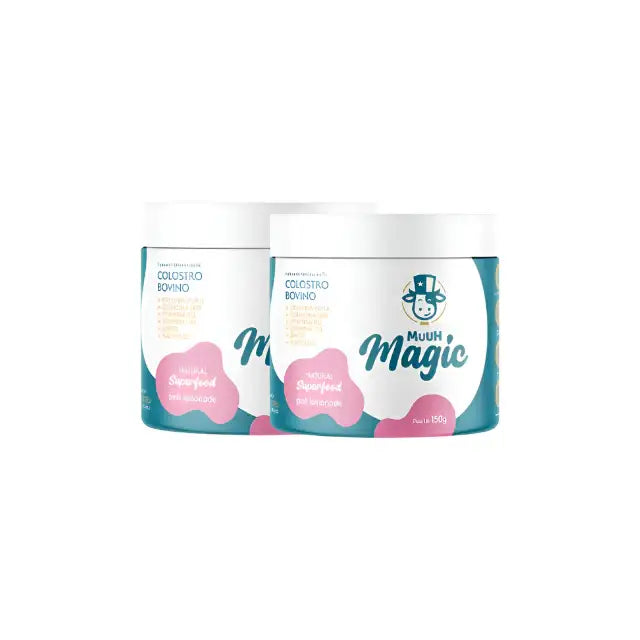 Duo Pack Magic Muuh Bovine Colostrum & Creatine Wellness Powder - Pink Lemonade - Iconic product shot for comprehensive health support – Buy now at MKPBR.COM – Worldwide Shipping