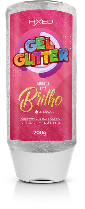 Fixed Clear Glitter Hair & Body Gel 200g (7.05 oz) – Buy now at MKPBR.COM – Worldwide Shipping