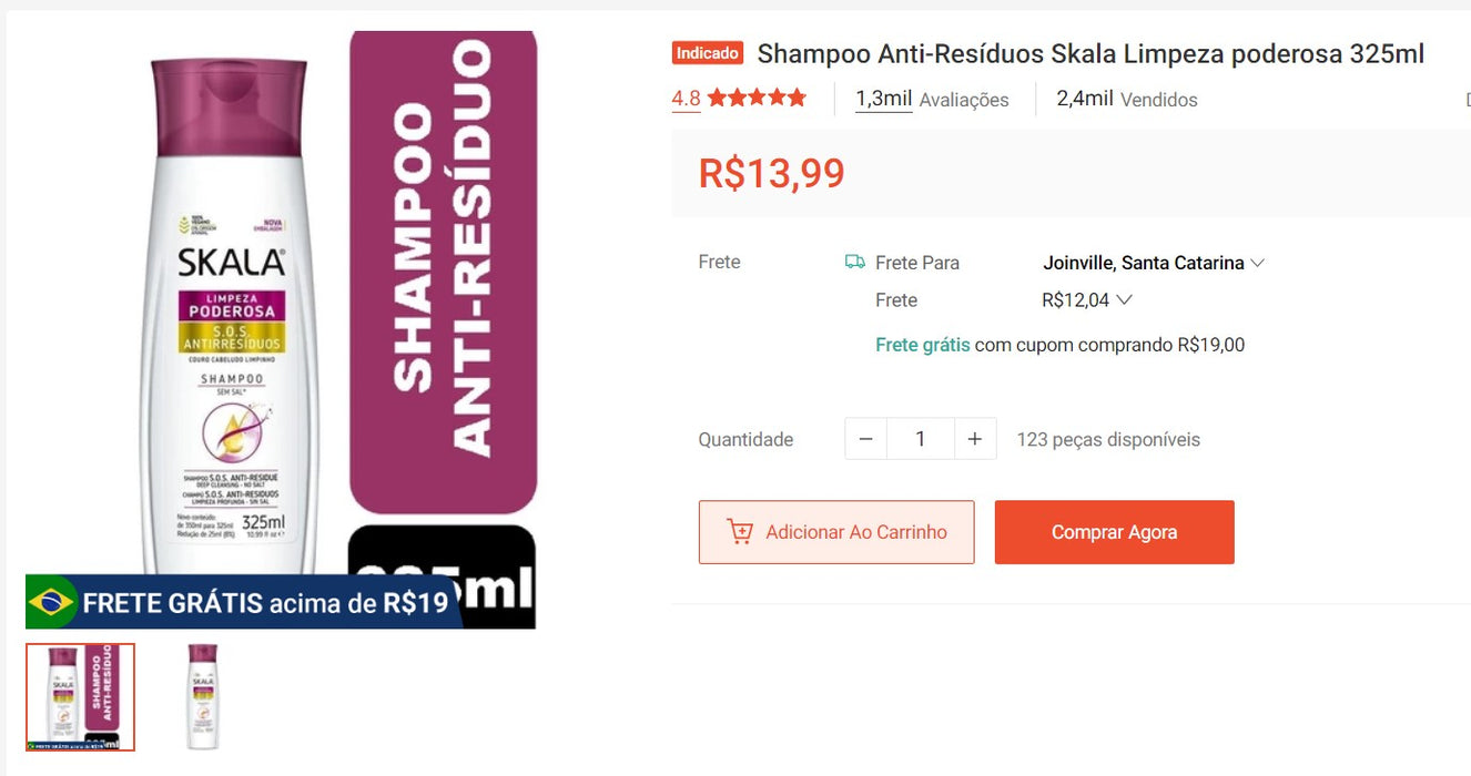 Personal Shopper | Compra desde Brasil - Champús para el cuidado del cabello - 28 ARTÍCULOS (DDP)