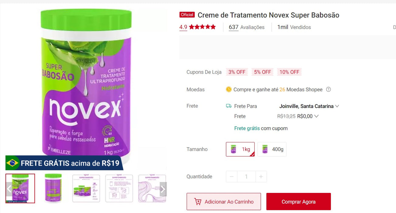 Personal Shopper | Compra desde Brasil - Champús para el cuidado del cabello - 28 ARTÍCULOS (DDP)