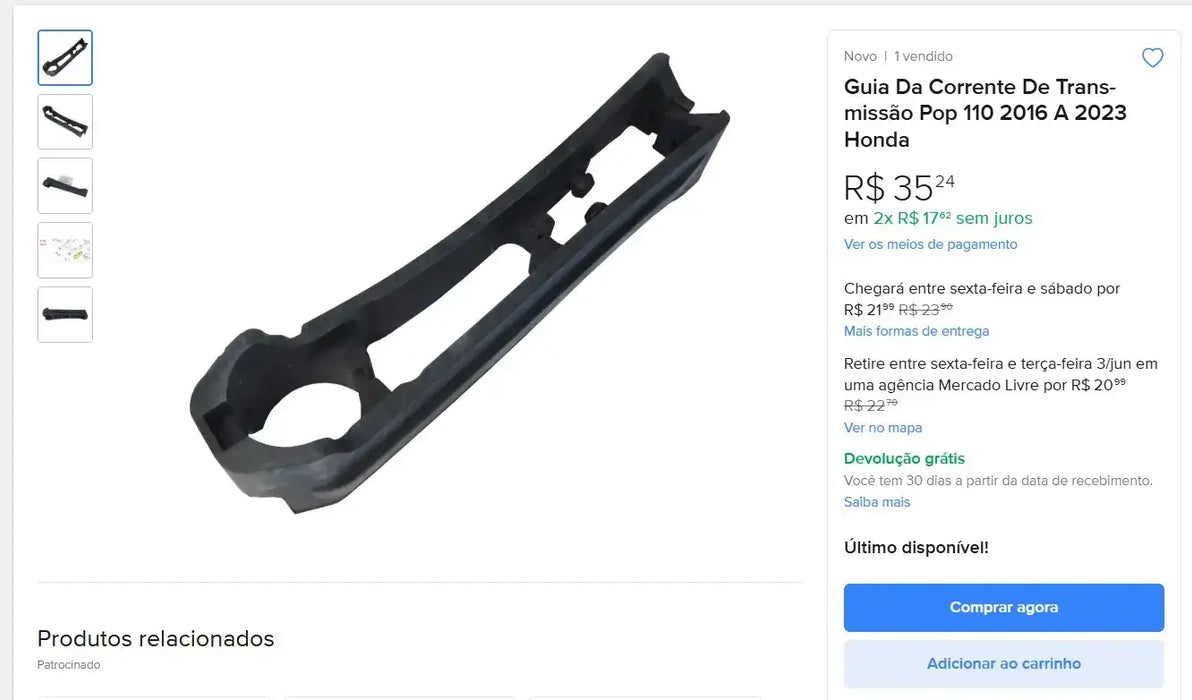 Personal Shopper | Buy from Brazil  - Motorcycle Parts  - 6 items (DDP)