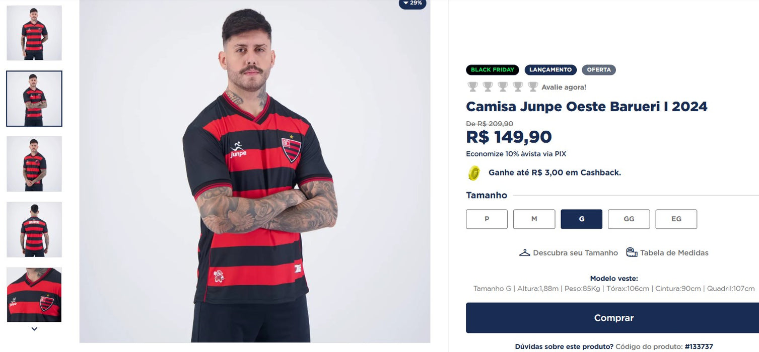 Personal Shopper | Acheter du Brésil - Camisas Futebol - 3 articles (DDP)