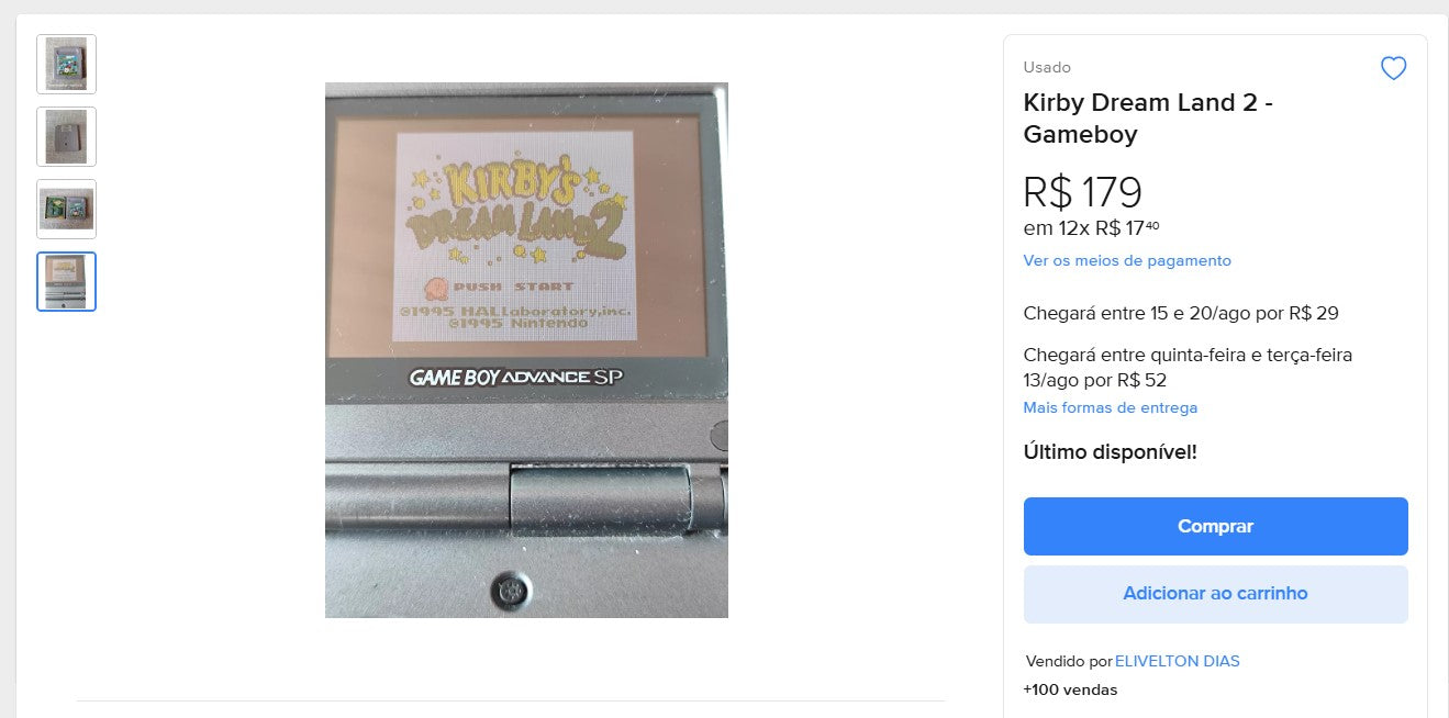 Personal Shopper | Buy from Brazil -GameBoy Collection - 5 itens-  DDP