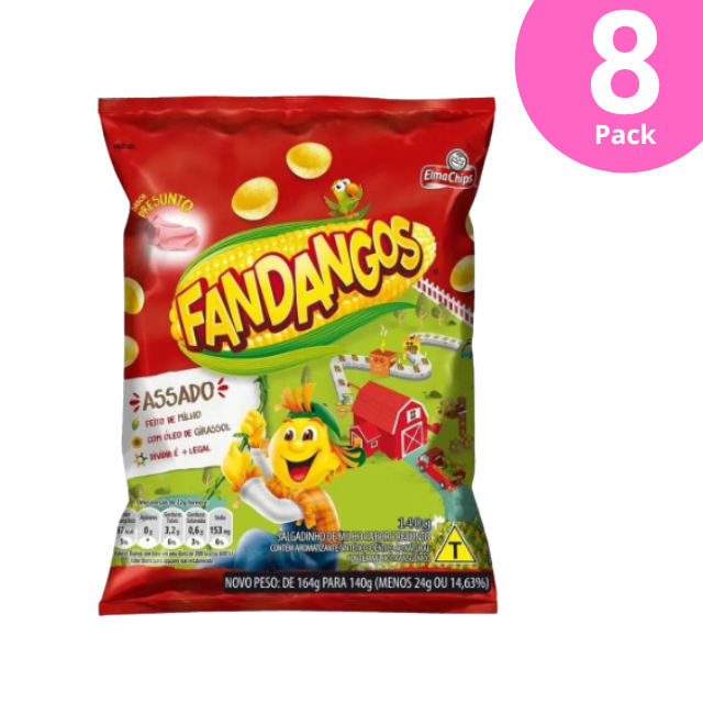 8 Pack Elma Chips Fandangos Ham-Flavored Corn Snacks - 8 x 140g (4.9 oz) Pack