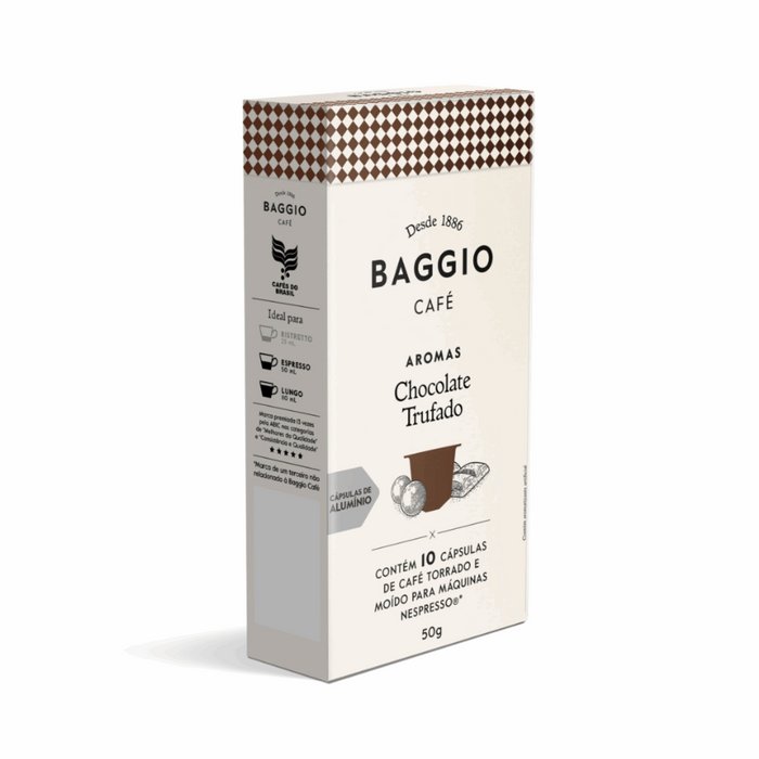 4 Packs BAGGIO Chocolate Truffle Nespresso® Capsules: Indulge in Rich Chocolatey Bliss (4 x 10 Capsules) - Brazilian Arabica Coffee